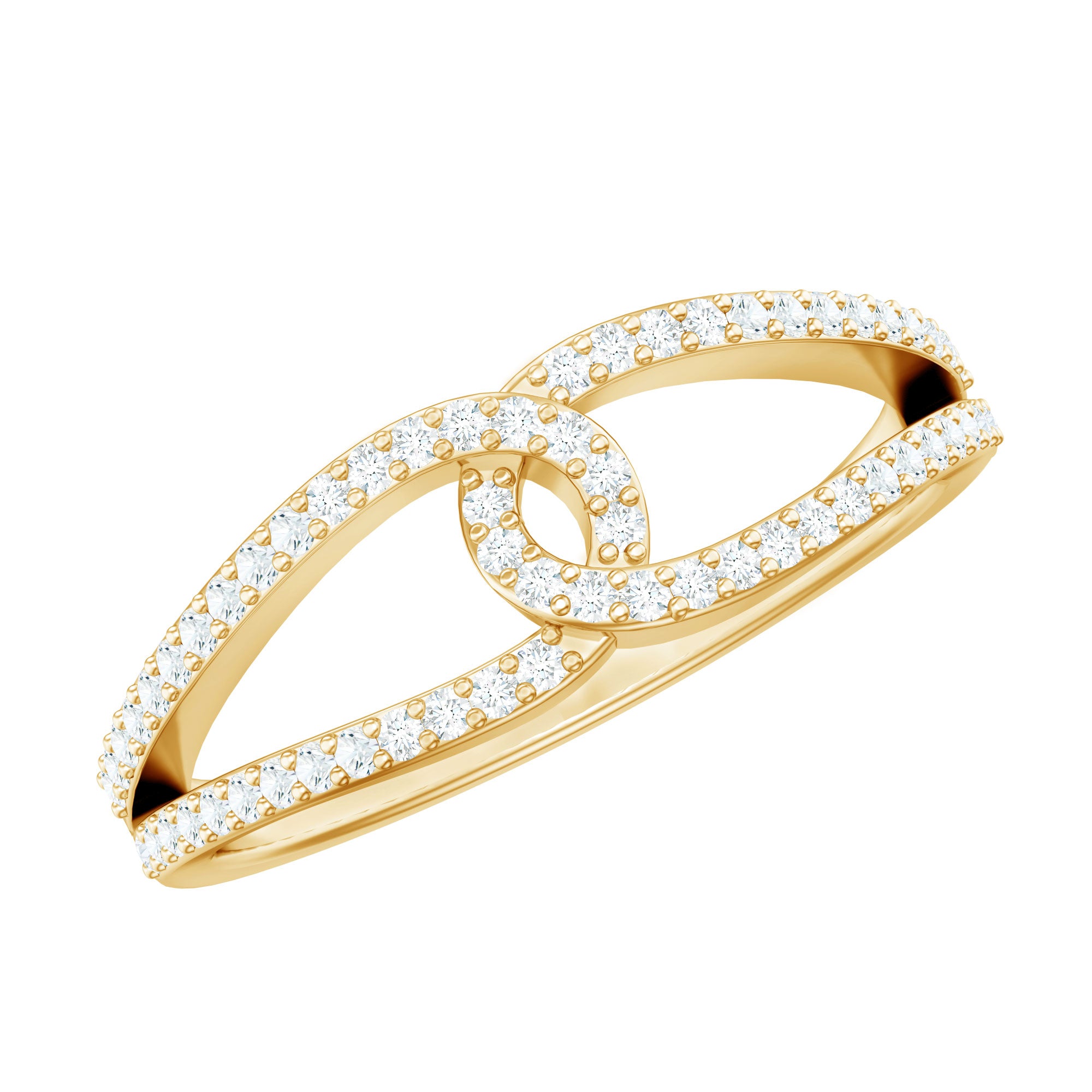 Certified Moissanite Infinity Promise Ring D-VS1 - Rosec Jewels