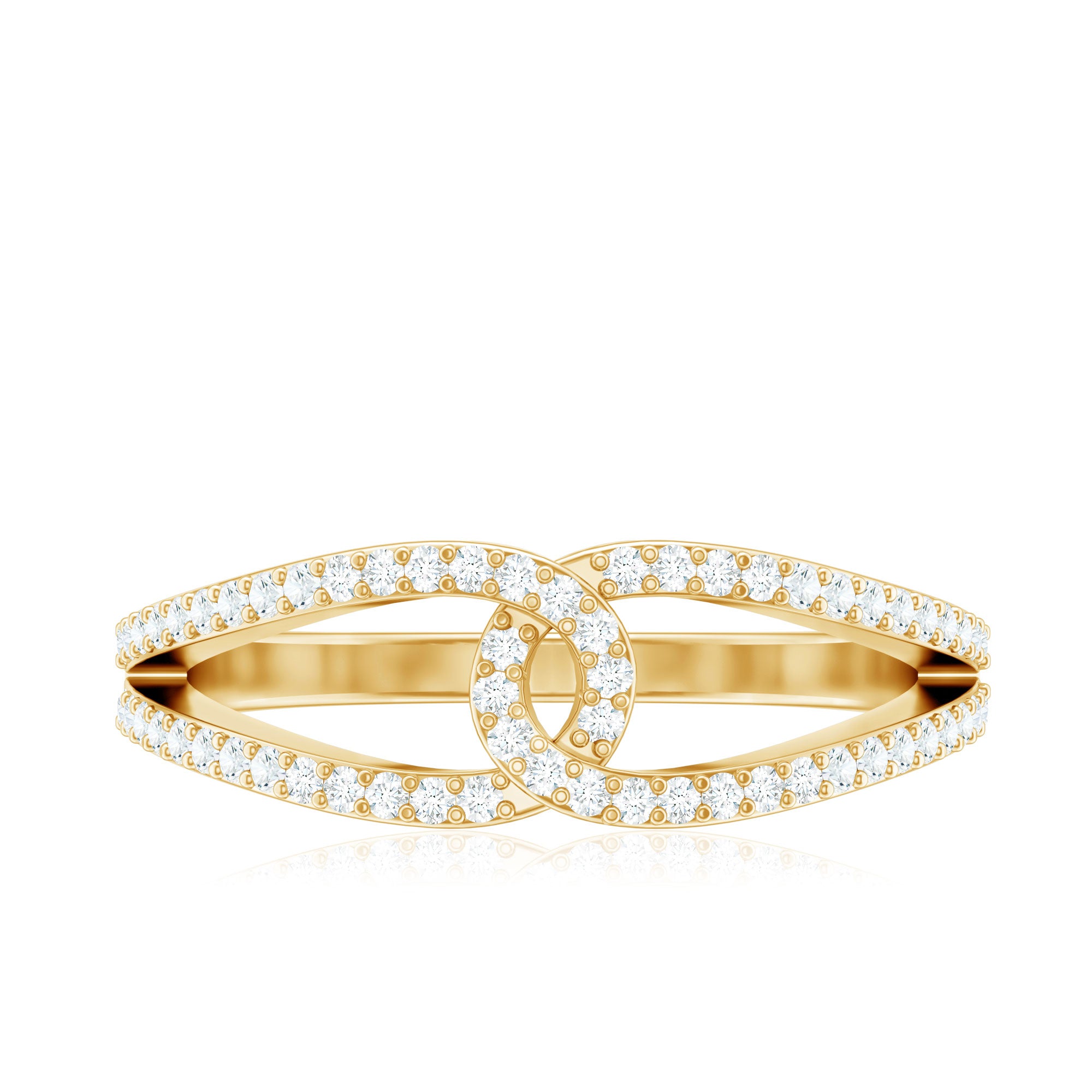 Certified Moissanite Infinity Promise Ring D-VS1 - Rosec Jewels
