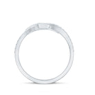 Certified Moissanite 2 Heart Promise Ring D-VS1 - Rosec Jewels