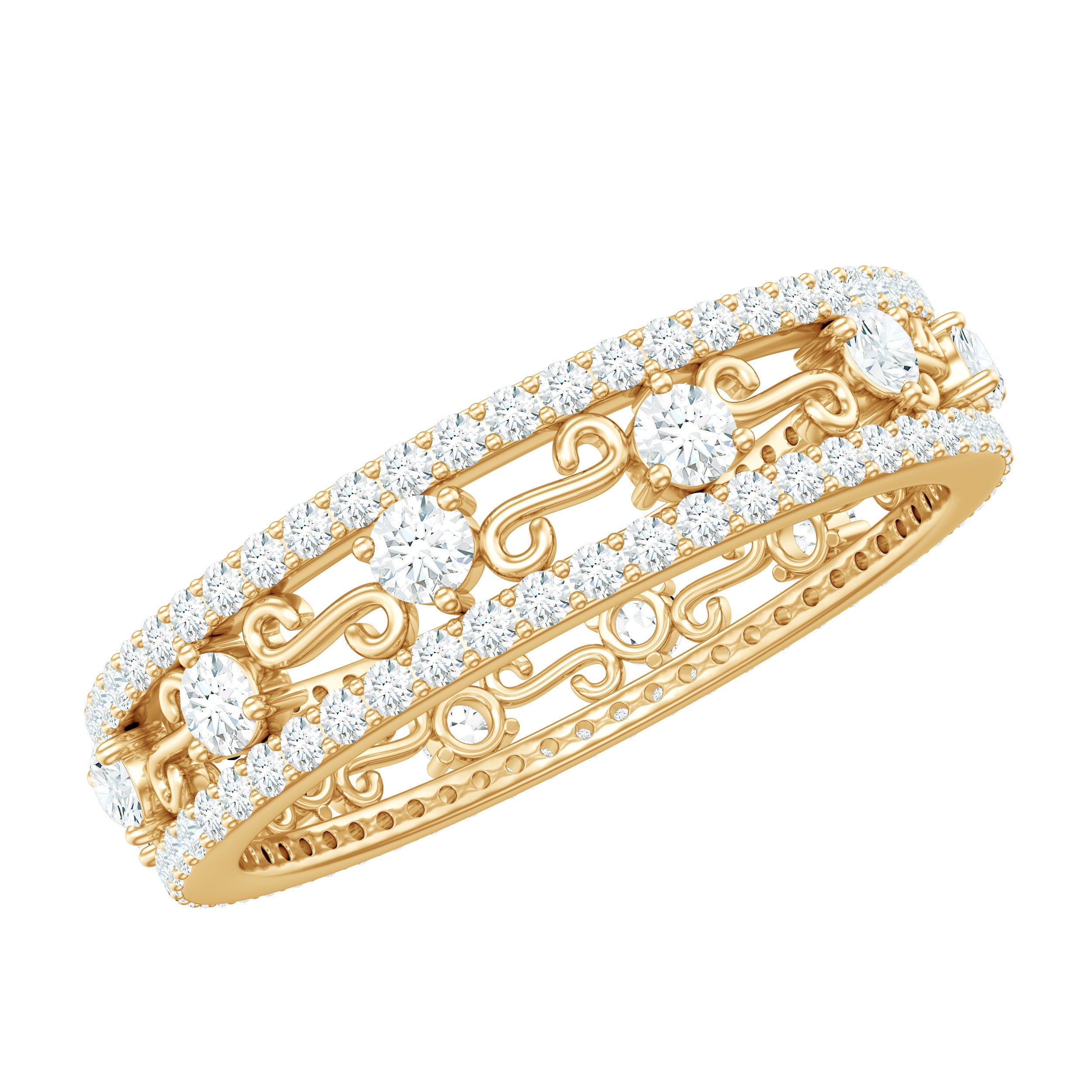 Rosec Jewels-Certified Moissanite Wedding Band