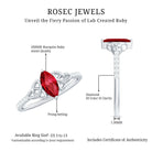 1.50 CT Lab Grown Ruby Celtic Knot Ring with Diamond AAAA - Rosec Jewels