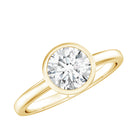 1.50 CT Moissanite Bezel Set Engagement Ring For Women D-VS1 - Rosec Jewels