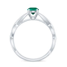 Rosec Jewels-Certified Lab Grown Emerald Crossover Ring with Diamond
