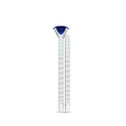 Certified 0.6 Carat Lab Grown Blue Sapphire Engagement Ring Set with Diamond AAAA - Rosec Jewels