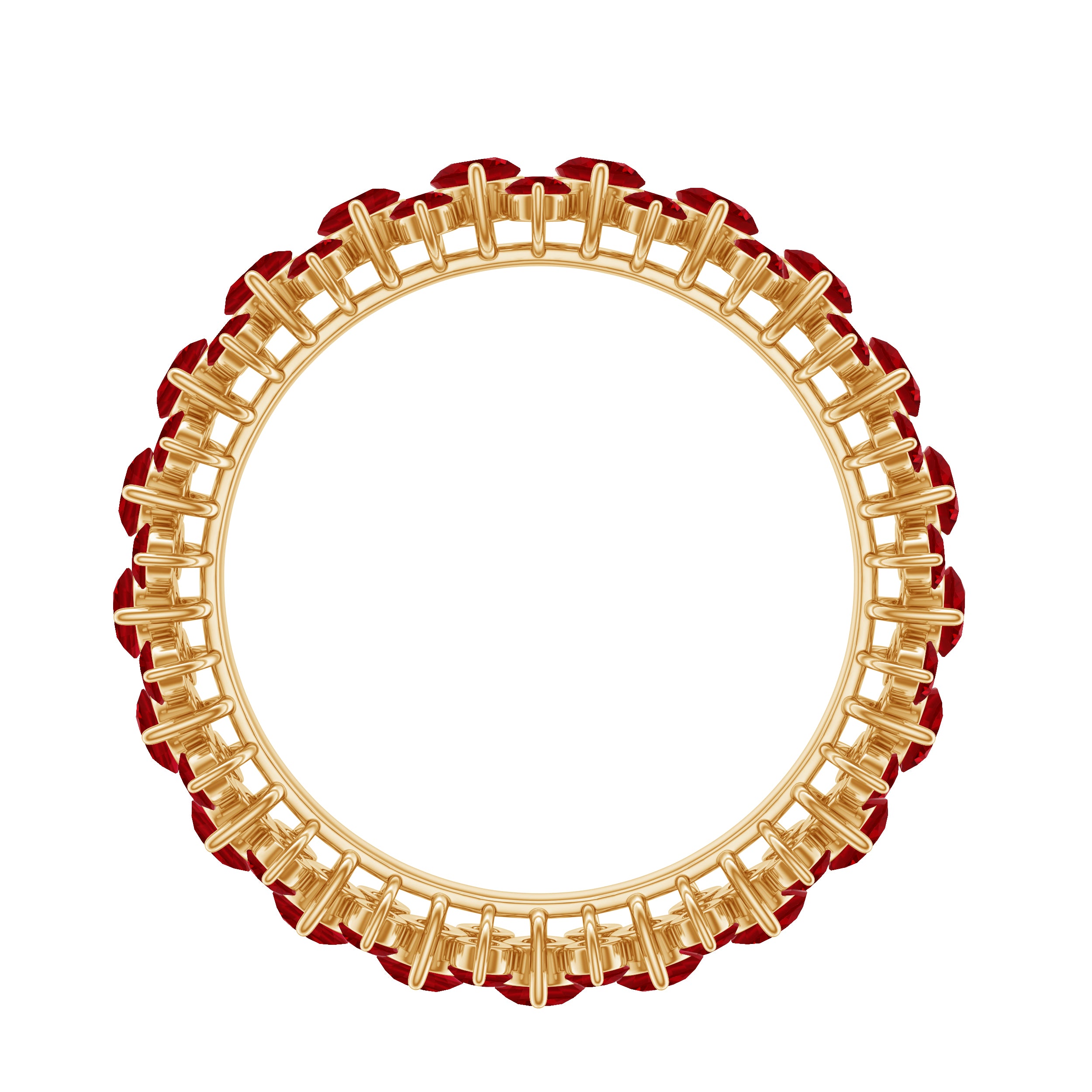 Rosec Jewels-Lab Created Ruby Cluster Wedding Band for Women