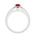 Solitaire Lab Made Ruby Promise Ring with Certificate AAAA - Rosec Jewels
