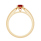 Solitaire Lab Made Ruby Promise Ring with Certificate AAAA - Rosec Jewels