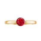 Solitaire Lab Made Ruby Promise Ring with Certificate AAAA - Rosec Jewels