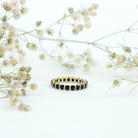 Certified Lab Grown Black Diamond Eternity Ring for Women AAAA ( Synthetic ) - Rosec Jewels