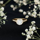 Bezel Set Moissanite Solitaire Ring For Engagement D-VS1 - Rosec Jewels