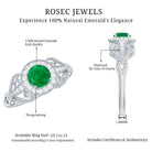 AAA Quality Emerald and Diamond Vintage Inspired Engagement Ring AAA - Rosec Jewels