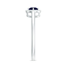 Rosec Jewels-Dainty Blue Sapphire and Diamond Floating Halo Ring