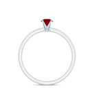 Natural 0.6 Carat Ruby Promise Ring with Diamond AAA - Rosec Jewels