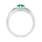 Rosec Jewels-Real Emerald Infinity Promise Ring with Diamond