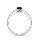 5X7MM Pear Shaped London Blue Topaz Solitaire Ring AAA - Rosec Jewels