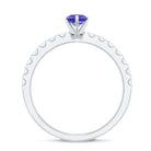 Natural Tanzanite Heart Proposal Ring with Diamond AAA - Rosec Jewels