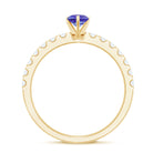Natural Tanzanite Heart Proposal Ring with Diamond AAA - Rosec Jewels