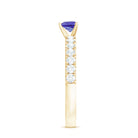 Natural Tanzanite Heart Proposal Ring with Diamond AAA - Rosec Jewels