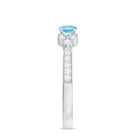 Rosec Jewels-Natural Aquamarine Diamond Engagement Ring With Certificate