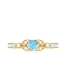 Rosec Jewels-Natural Aquamarine Diamond Engagement Ring With Certificate