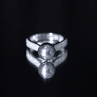 Natural Tahitian Pearl Cathedral Engagement Ring with Diamond Side Stones AAA - Rosec Jewels