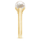Freshwater Pearl Solitaire with Diamond Ring AAA - Rosec Jewels