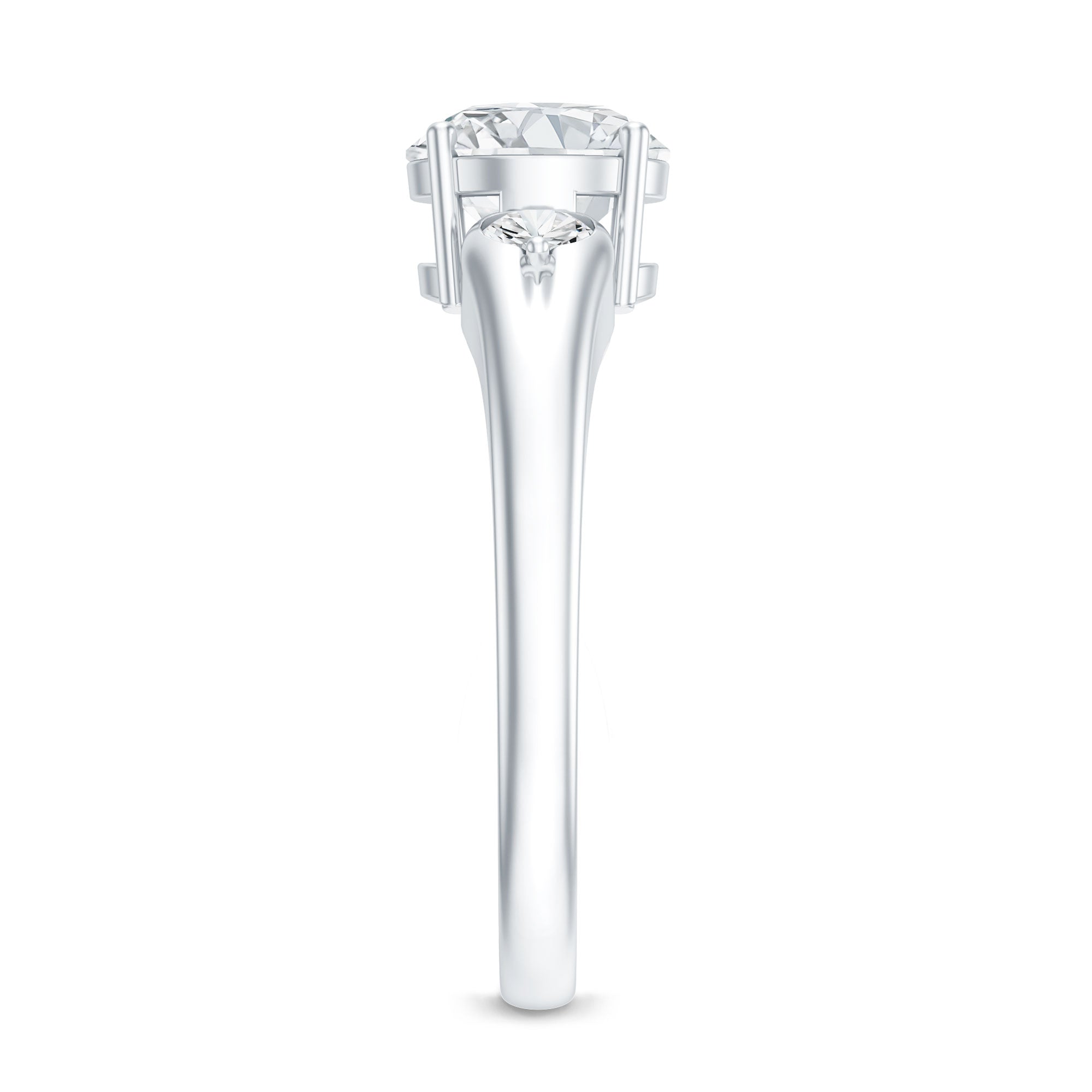Certified 2 Carat Moissanite Promise Engagement Ring D-VS1 - Rosec Jewels