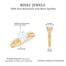 Claw Set Pear Shape Moissanite Engagement Ring D-VS1 - Rosec Jewels