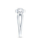 Lab Grown Diamond Halo Engagement Ring Lab - ( EF-VS ) - Rosec Jewels