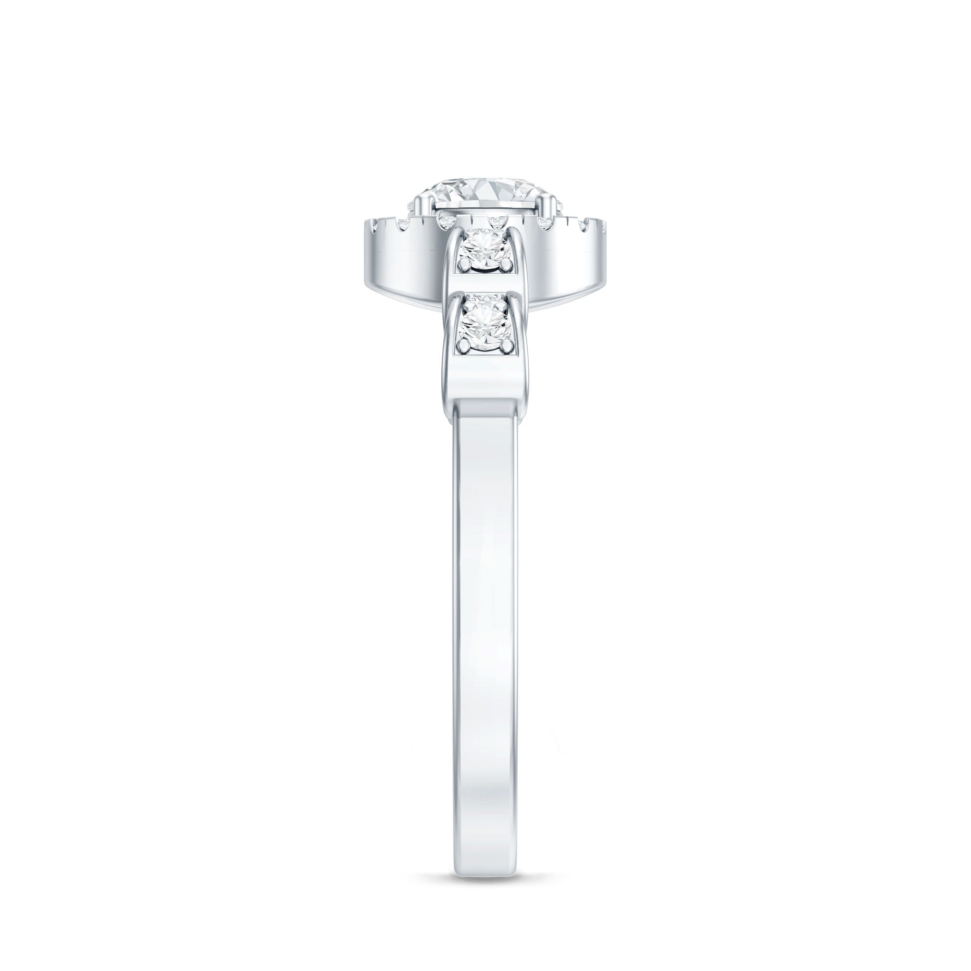 Lab Grown Diamond Minimal Engagement Ring For Her Lab - ( EF-VS ) - Rosec Jewels