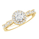 Lab Grown Diamond Minimal Engagement Ring For Her Lab - ( EF-VS ) - Rosec Jewels
