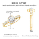 Lab Grown Diamond Minimal Engagement Ring For Her Lab - ( EF-VS ) - Rosec Jewels