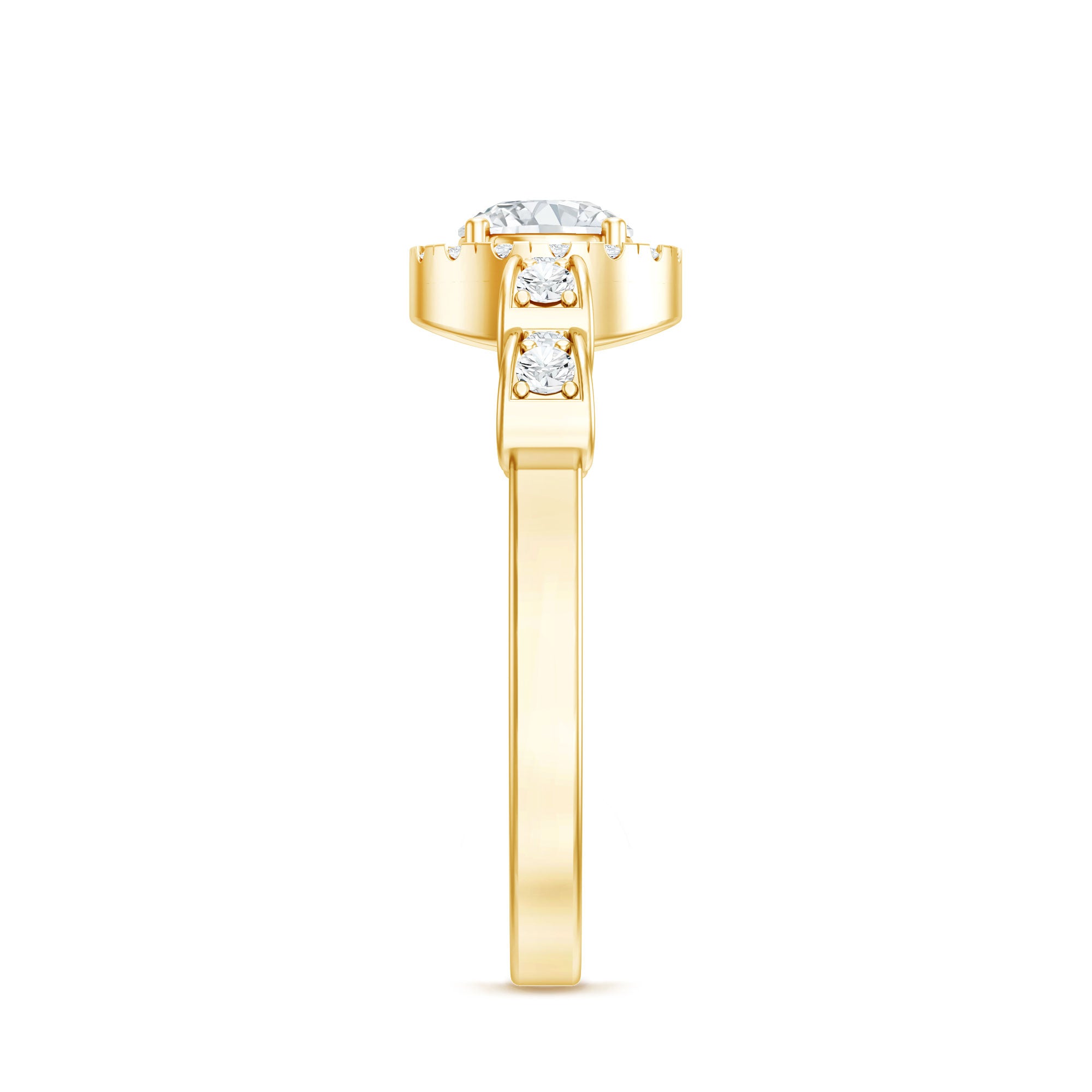 Lab Grown Diamond Minimal Engagement Ring For Her Lab - ( EF-VS ) - Rosec Jewels