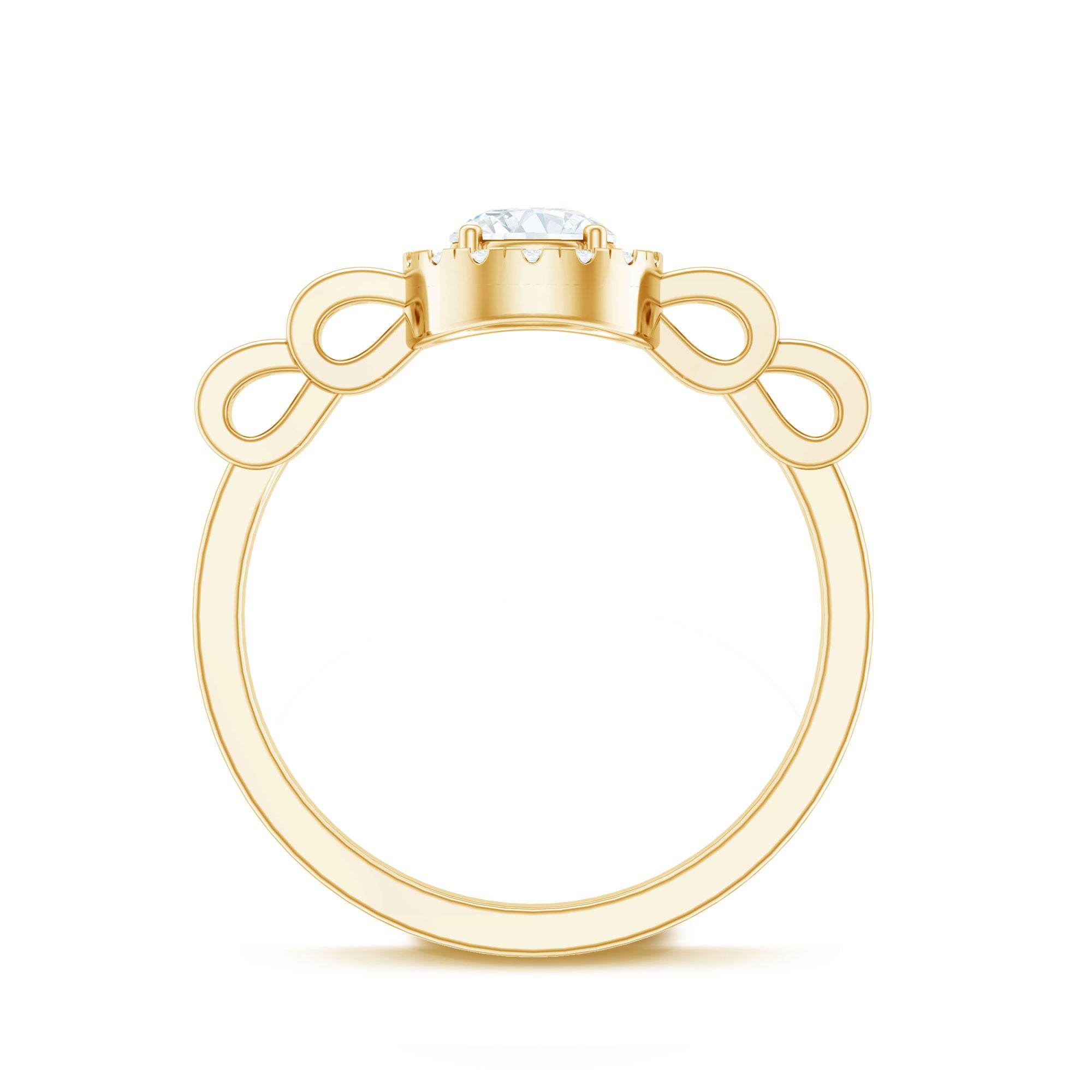 Lab Grown Diamond Minimal Engagement Ring For Her Lab - ( EF-VS ) - Rosec Jewels