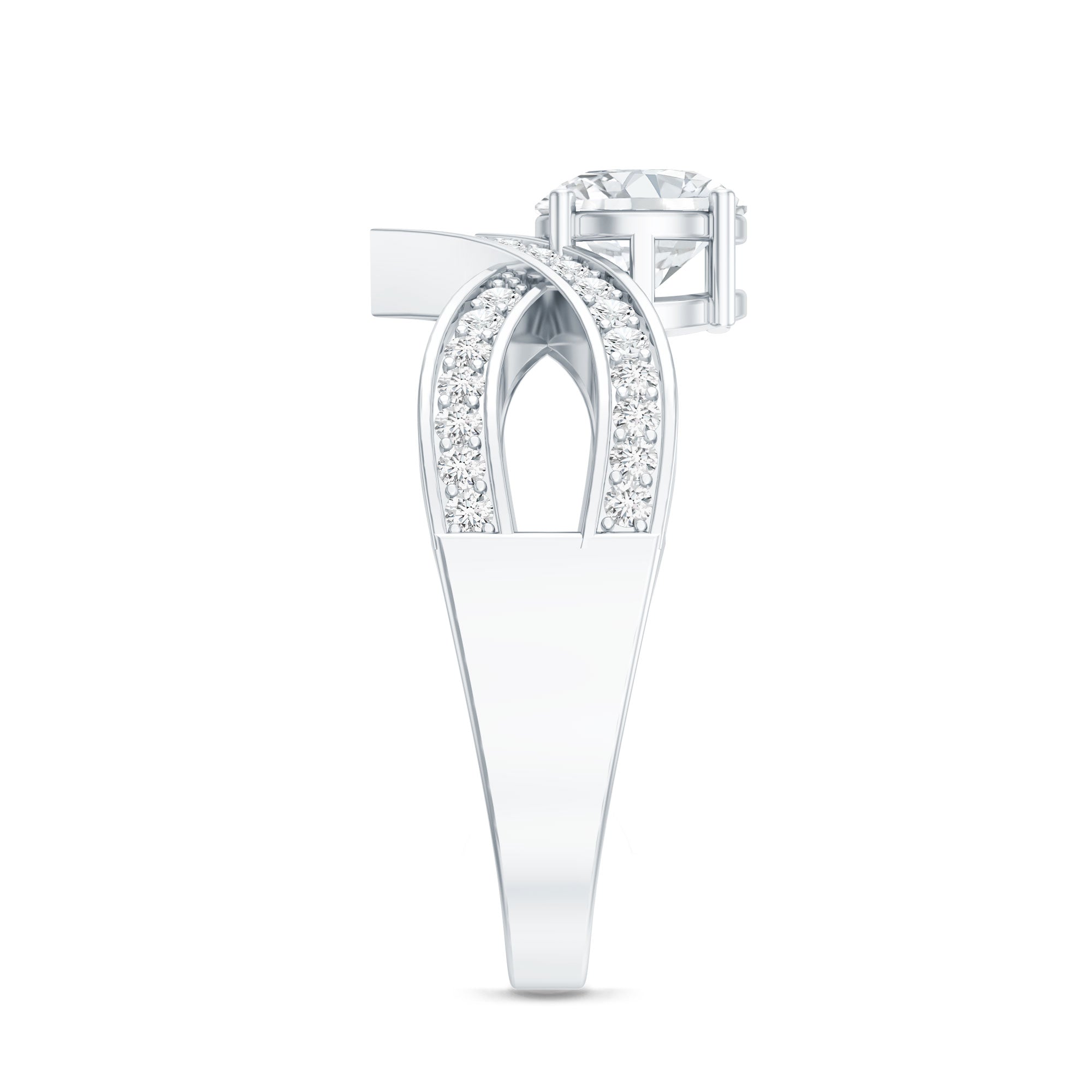 Rosec Jewels-Certified Lab Grown Diamond Designer Solitaire Engagement Ring