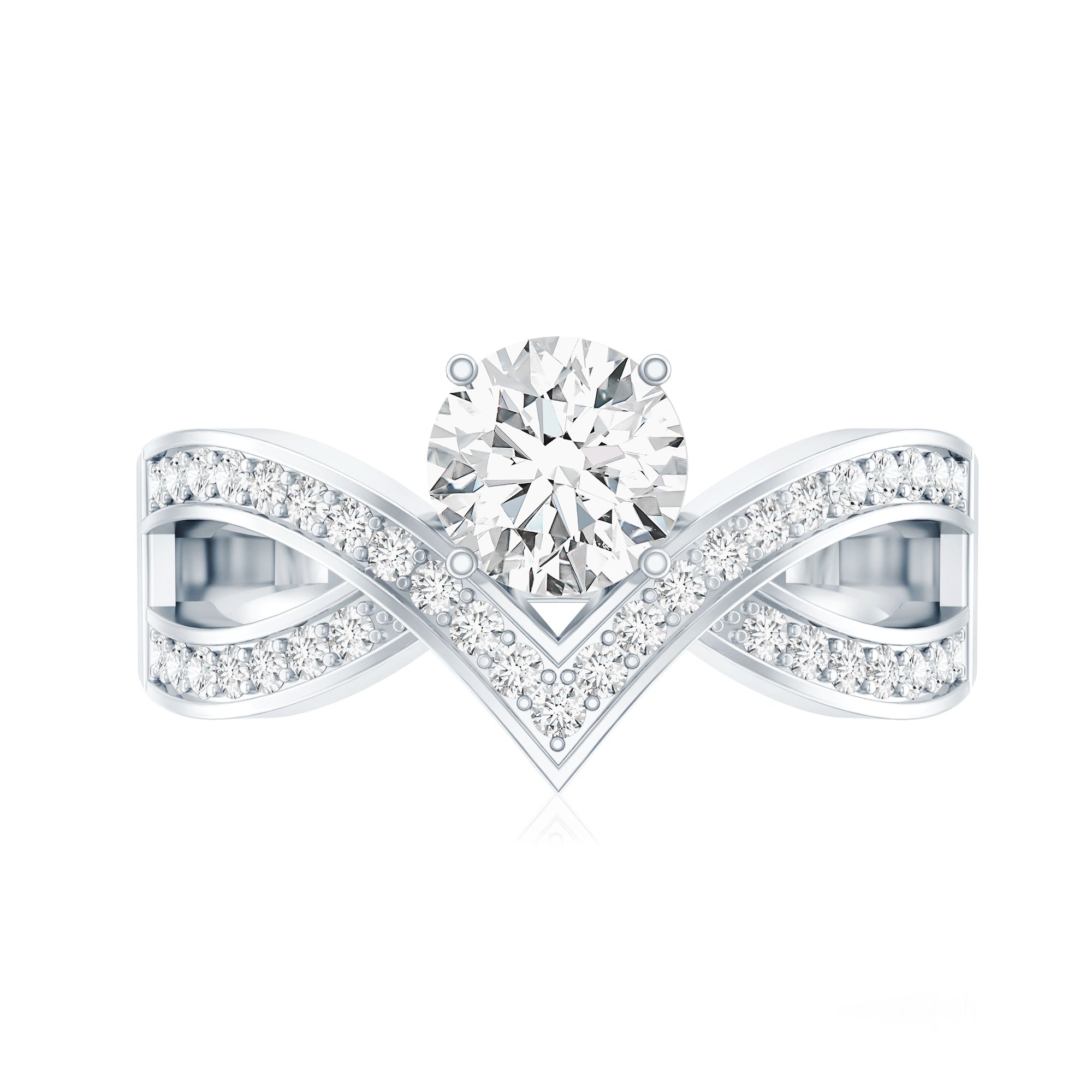 Rosec Jewels-Certified Lab Grown Diamond Designer Solitaire Engagement Ring