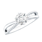 Rosec Jewels-Lab Grown Diamond Solitaire Splt Shank Engagement Ring