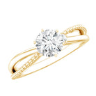 Rosec Jewels-Lab Grown Diamond Solitaire Splt Shank Engagement Ring