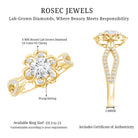 Nature Inspired Lab Grown Diamond Engagement Ring Lab - ( EF-VS ) - Rosec Jewels