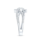 Certified Lab Grown Diamond Bypass Engagement Ring Lab - ( EF-VS ) - Rosec Jewels