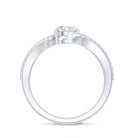 Certified Lab Grown Diamond Bypass Engagement Ring Lab - ( EF-VS ) - Rosec Jewels