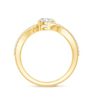 Certified Lab Grown Diamond Bypass Engagement Ring Lab - ( EF-VS ) - Rosec Jewels