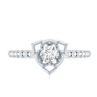 Certified Lab Grown Diamond Flower Promise Ring Lab - ( EF-VS ) - Rosec Jewels