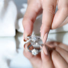 Certified Lab Grown Diamond Floral Engagement Ring for Women Lab - ( EF-VS ) - Rosec Jewels