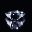 Rosec Jewels-Lab Grown Black Diamond Solitaire Engagement Ring