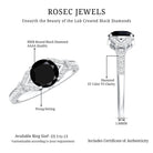 Rosec Jewels-Lab Grown Black Diamond Solitaire Engagement Ring