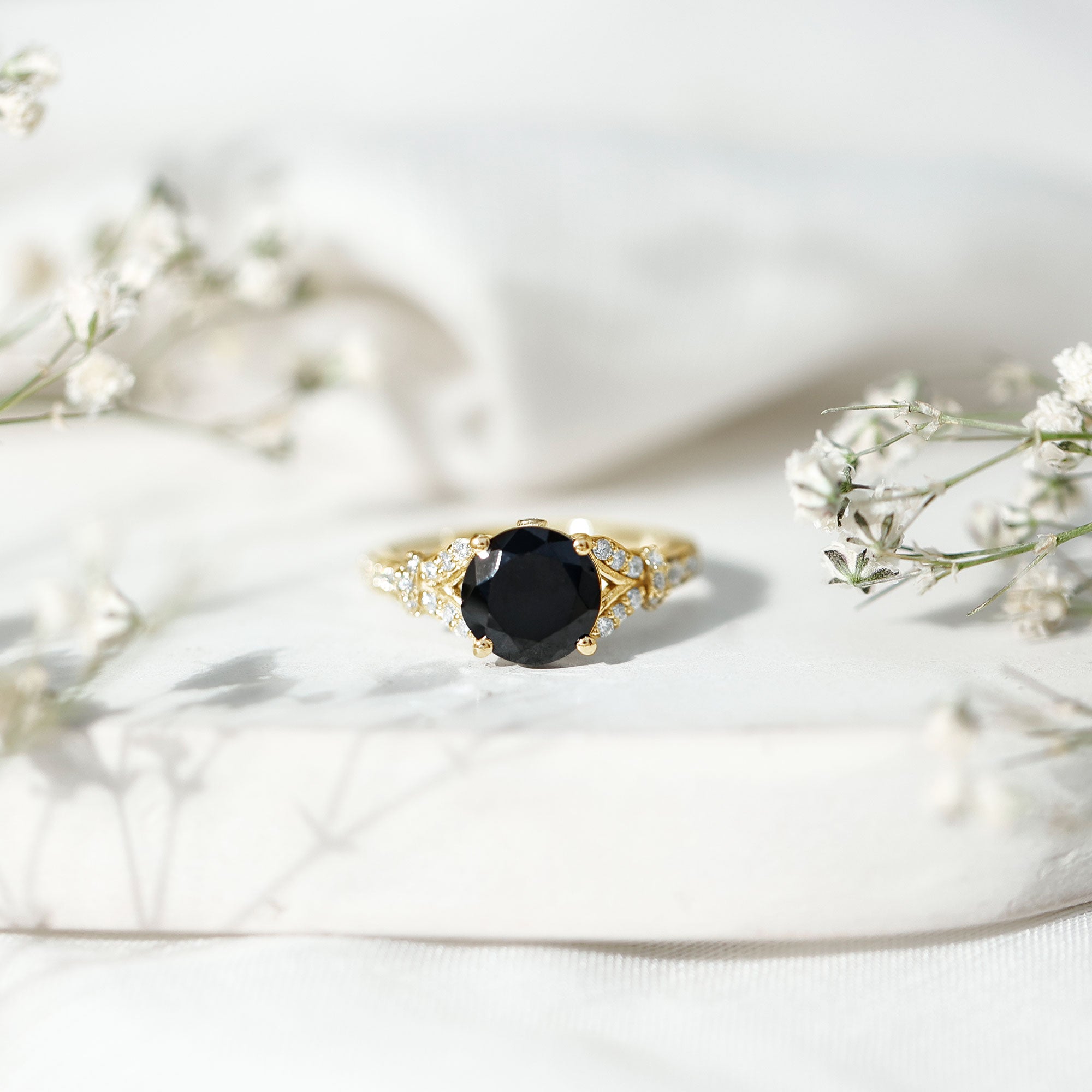 Rosec Jewels-Lab Grown Black Diamond Solitaire Engagement Ring