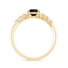 Rosec Jewels-Lab Grown Black Diamond Solitaire Promise Ring With Diamond