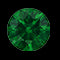 Bague d'éternité classique émeraude créée ronde avec diamant