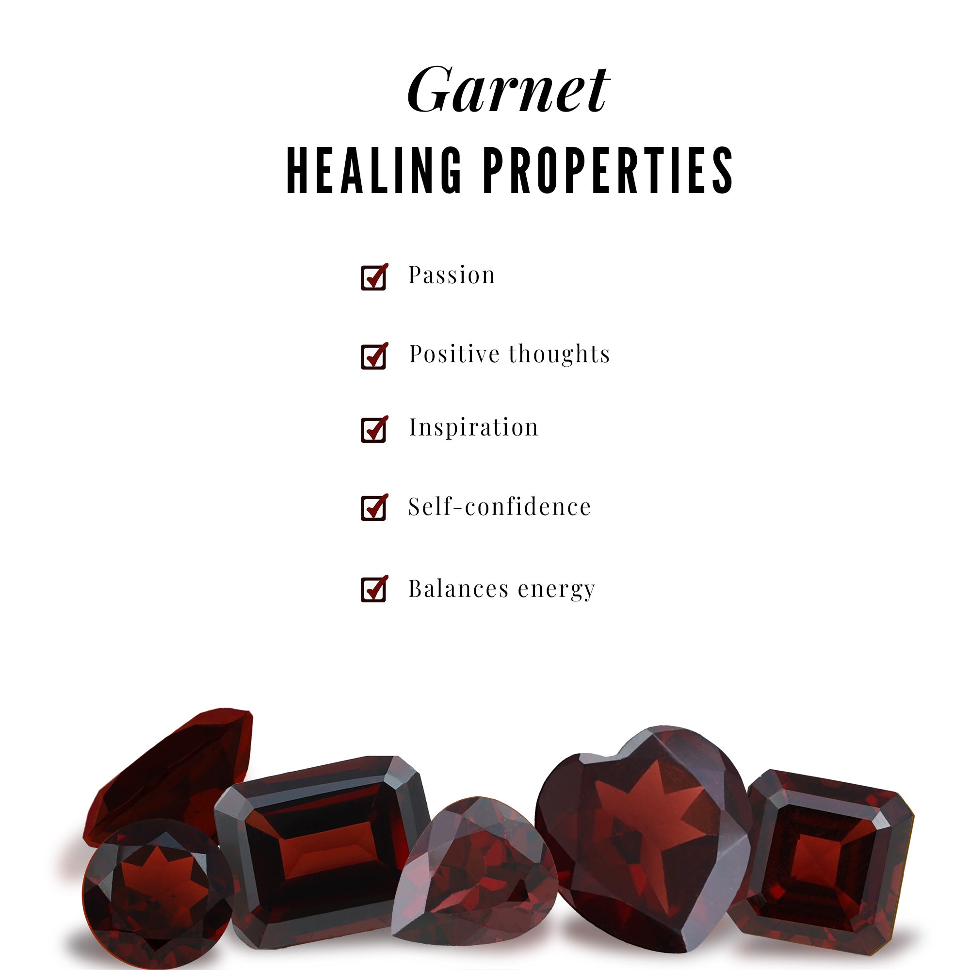 Genuine Garnet Semi Eternity Band Ring Garnet - ( AAA ) - Quality - Rosec Jewels